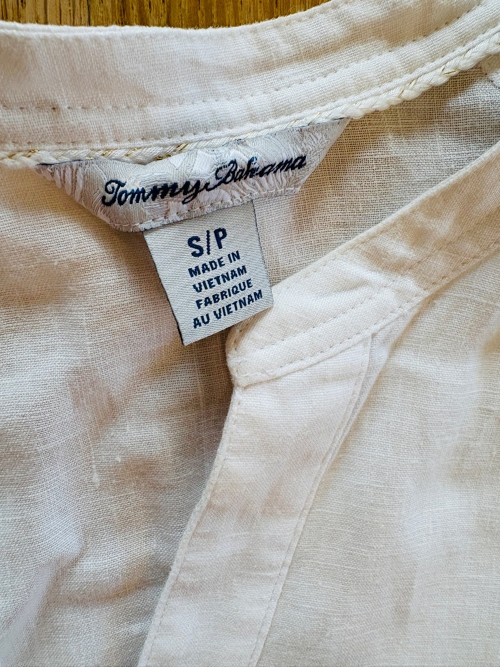 Tommy Bahama White 100% Linen Puff Sleeve Blouse Top Small S - Picture 3 of 4